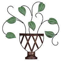 Fetco Lillian Potted Plant Metal Wall Art