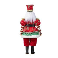 Glitzhome® 20"H Faux Fur Christmas Nutcracker Figurine