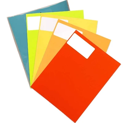 JAM Paper Assorted Bright Colors Shipping Address Labels, 5 Packs of 120