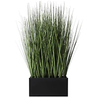 18" Onion Grass Artificial Plant with Black Rectangular Pot