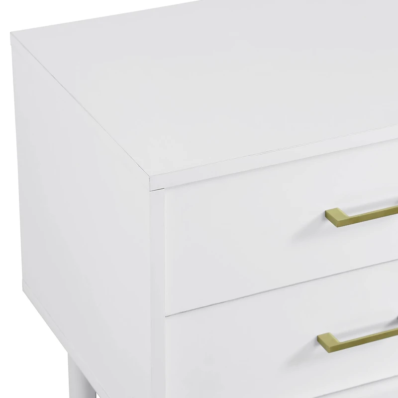 Walker Edison White Modern Nightstand