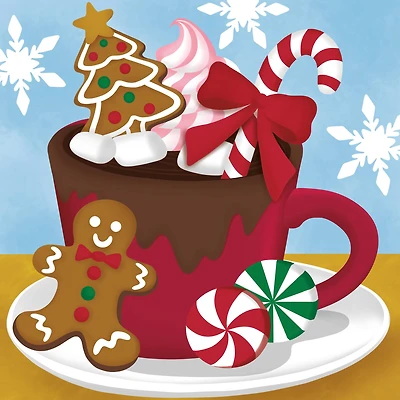 11" x 11" Christmas Cocoa Canvas Painting Kit by Artist's Loft™