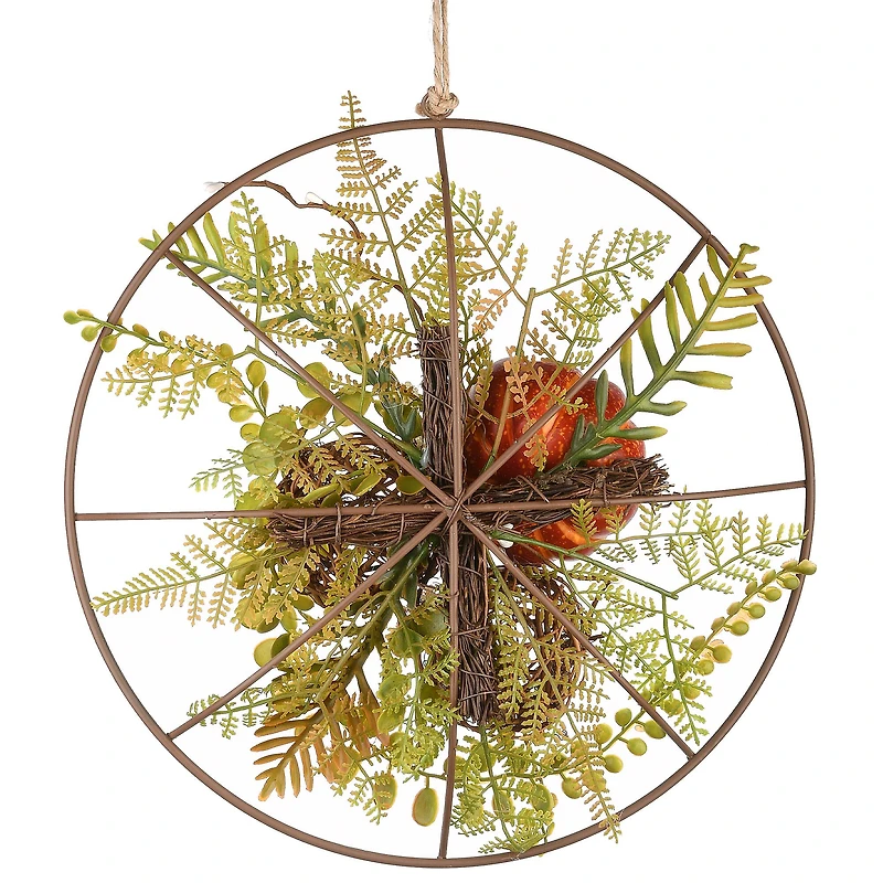 13" Harvest Flower Circular Decoration