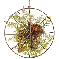 13" Harvest Flower Circular Decoration