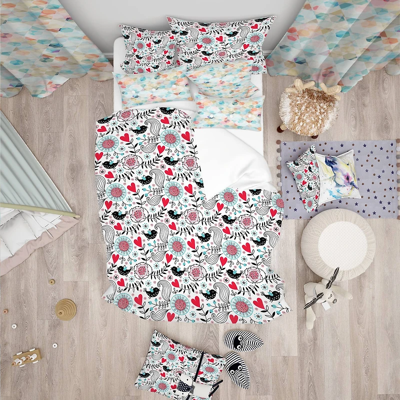 Designart 'Romantic Floral Pattern