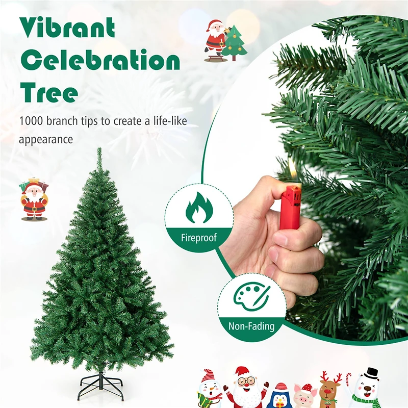 6ft. Unlit Green Pine Artificial Christmas Tree