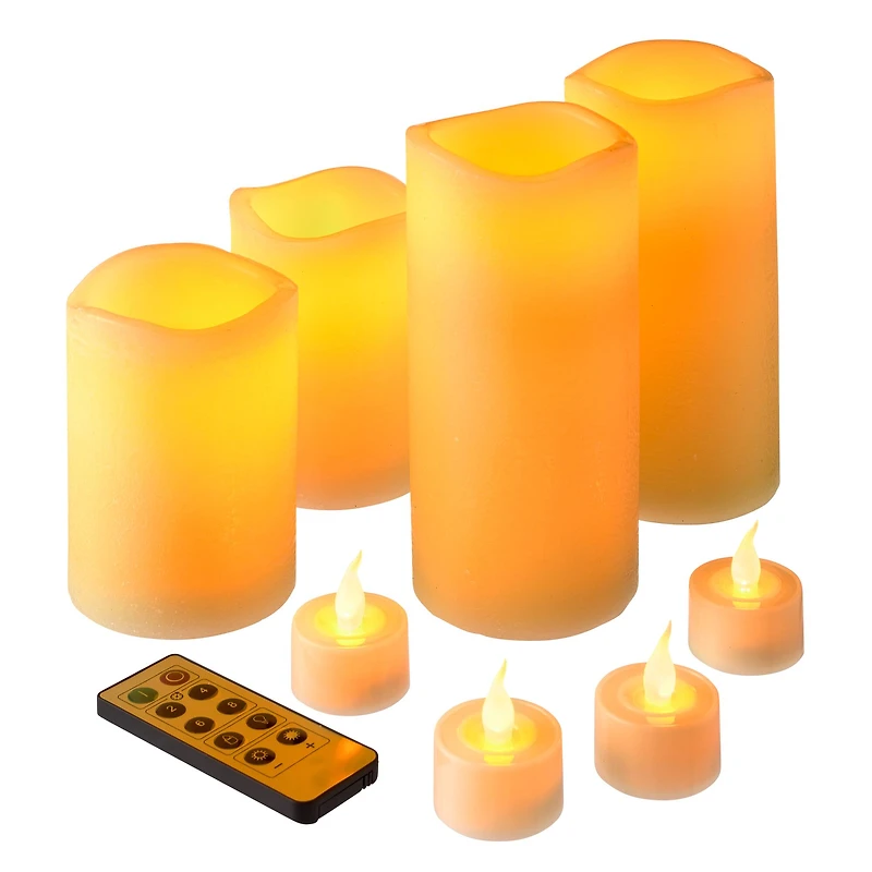Basic Elements™ Ivory LED Candle Set with Remote By Ashland®