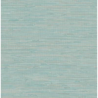 NuWallpaper Teal Tibetan Grasscloth Peel & Stick Wallpaper