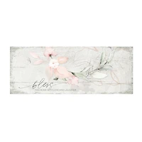 6" x 15.75" Bless This Home Wood Plaque