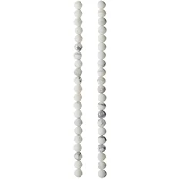 Matte White & Gray Howlite Round Beads, 6mm by Bead Landing™