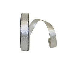 Reliant 5/8" x 25yd. Silver Glimmer Wired Ribbon