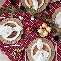 DII® 70" Glad Tidings Plaid Tablecloth