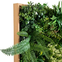 20" Framed Queensland Rainforest Artificial Living Wall Art Panel