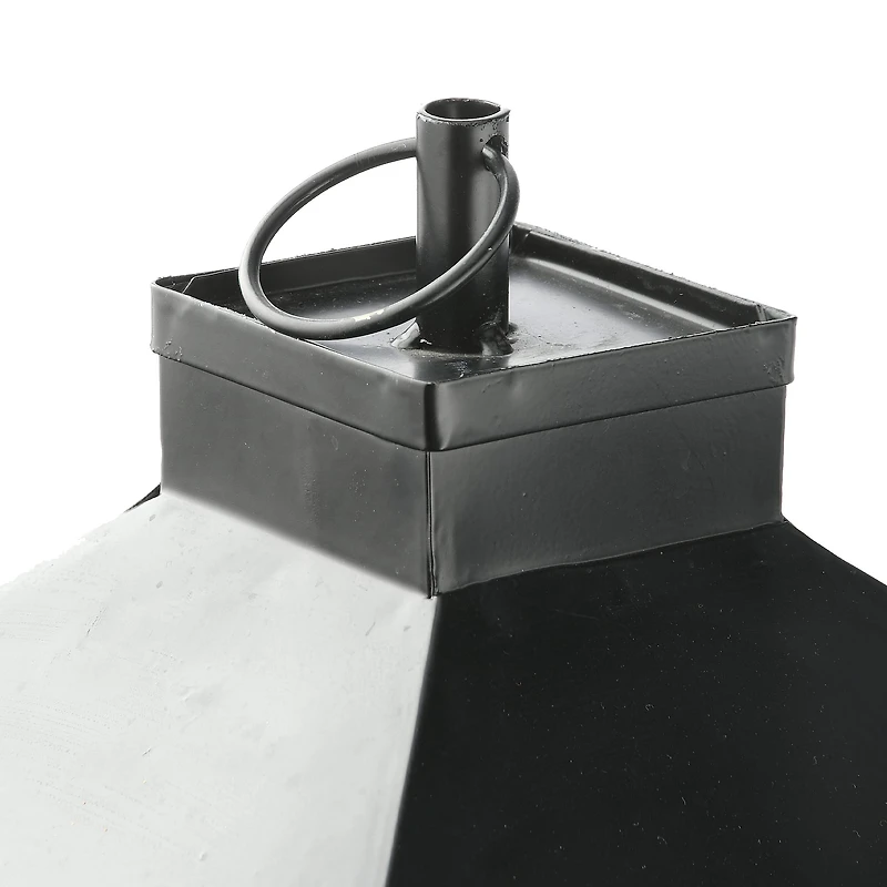 16" Black Halloween Haunted House Lantern