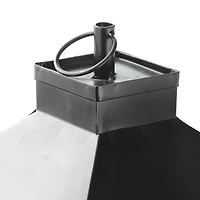 16" Black Halloween Haunted House Lantern