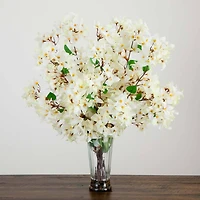 2.5ft. White Bougainvillea Arrangement in Glass Vase