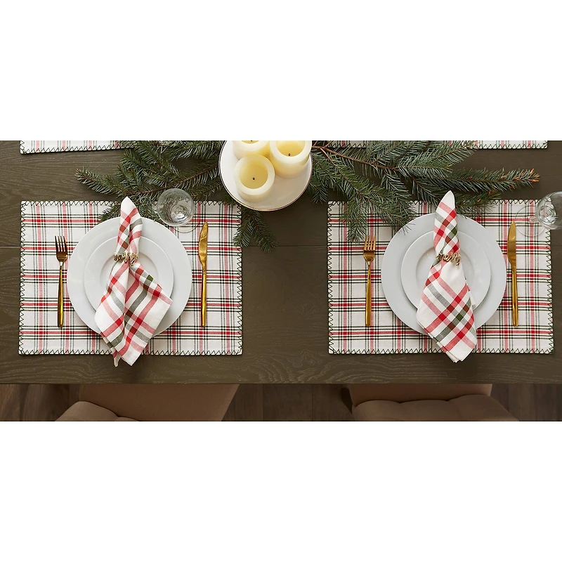 DII® Embellished Jolly Tree Placemats, 4ct.