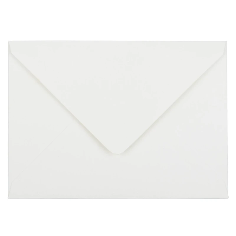 JAM Paper A7 Bright White Wove Strathmore Invitation Envelopes with Euro Flap
