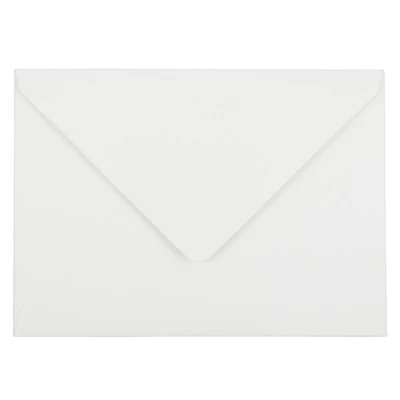 JAM Paper A7 Bright White Wove Strathmore Invitation Envelopes with Euro Flap