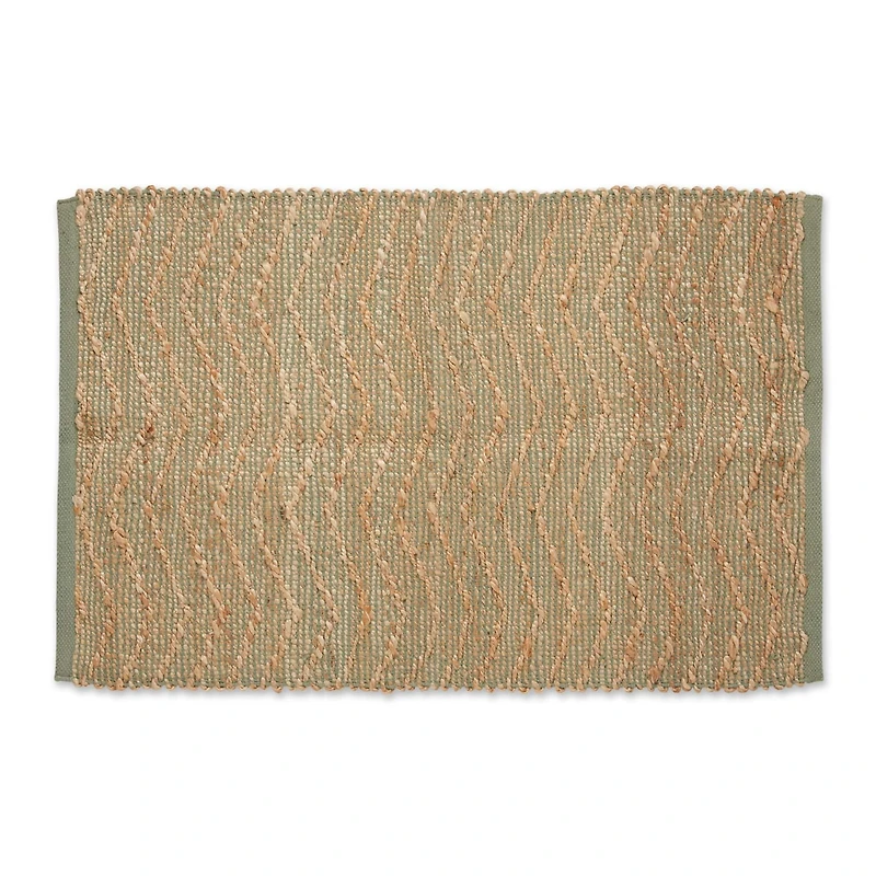 DII® Artichoke With Natural Jute Chevron Hand-Loomed Rug, 2ft. x 3ft.