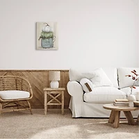 Stupell Industries Green White Harvest Pumpkins Country Jar Planter Canvas Wall Art