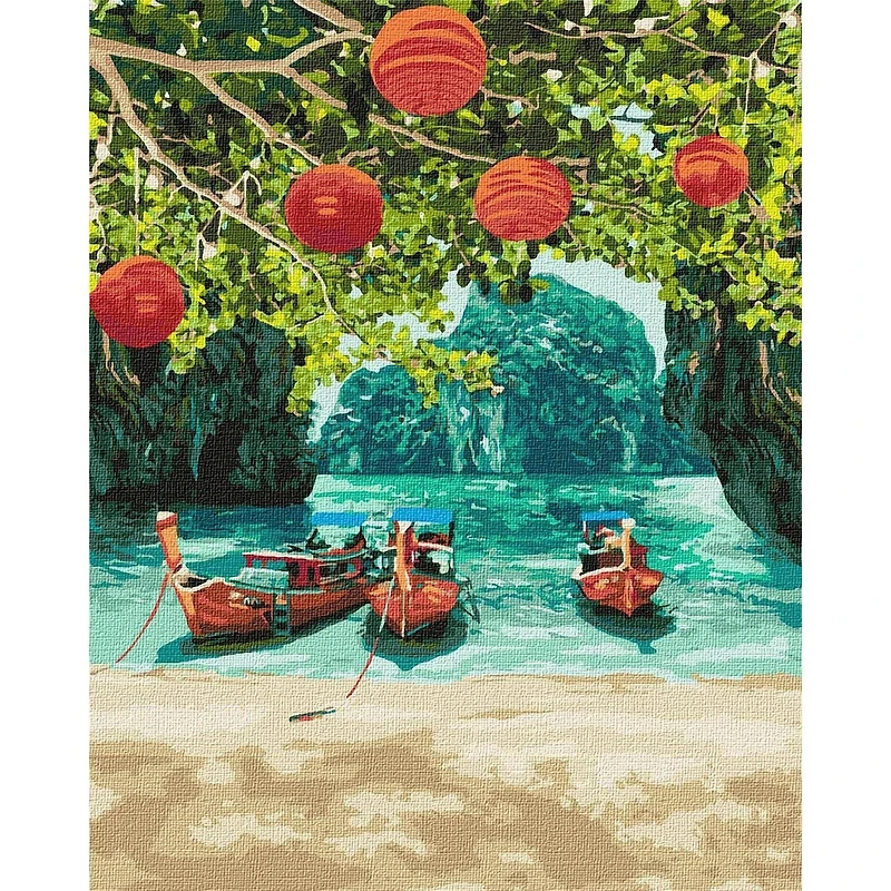Ideyka Holidays in Thailand Painting by Numbers Kit