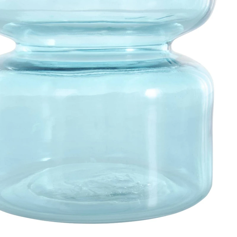 Blue Modern Round Glass Vase Set
