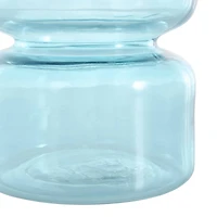 Blue Modern Round Glass Vase Set
