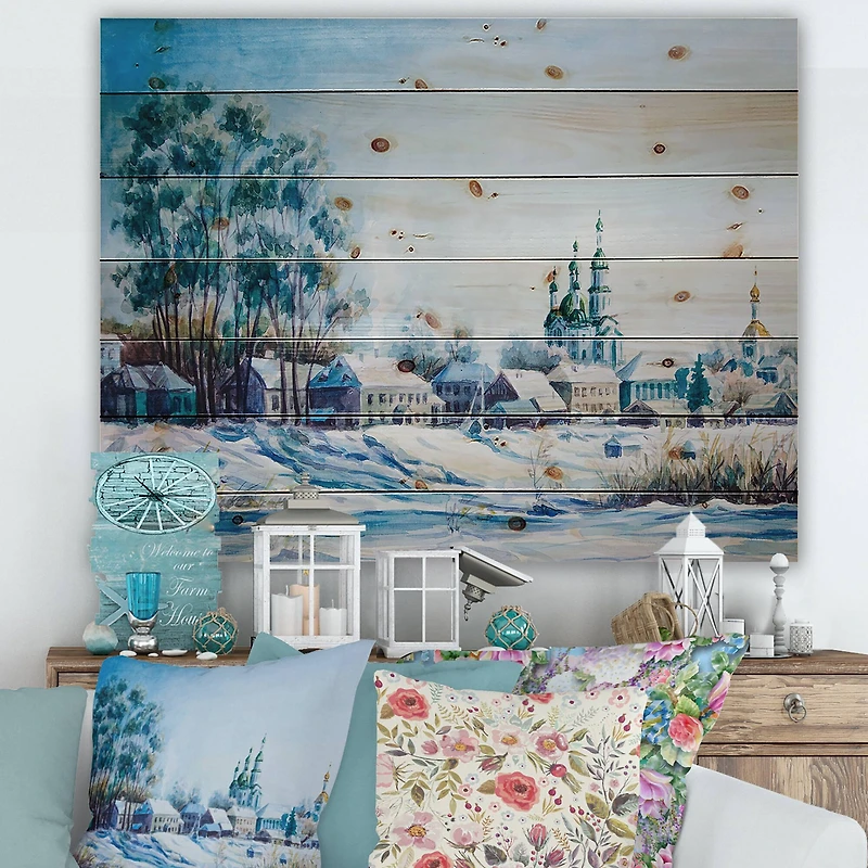 Designart - Small Town In Winter Times