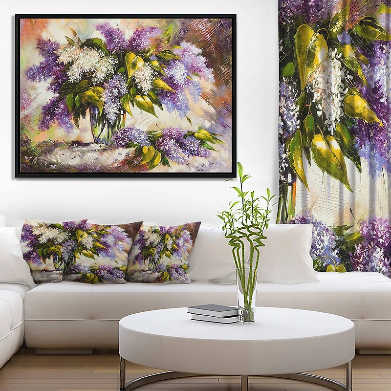 Designart - Lilac Bouquet in a Vase