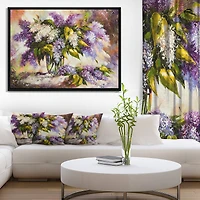 Designart - Lilac Bouquet in a Vase