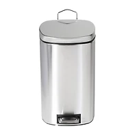 Honey Can Do 12-Liter Stainless Steel Step Trash Can