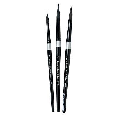 Silver Brush Limited Black Velvet® Large Round Brushes Set