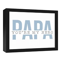 Hero Papa Black Framed Canvas