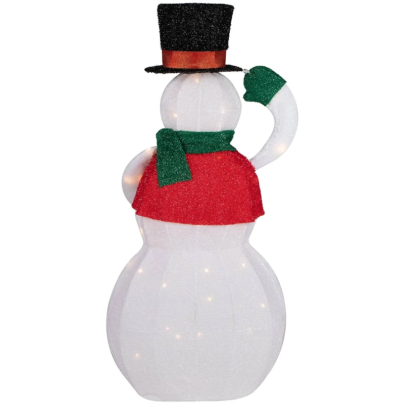 36" LED Animated Hat Tipping Snowman Christmas Figure