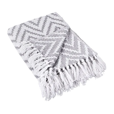 DII® Gray Large Chevron Throw