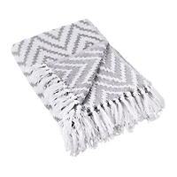 DII® Gray Large Chevron Throw