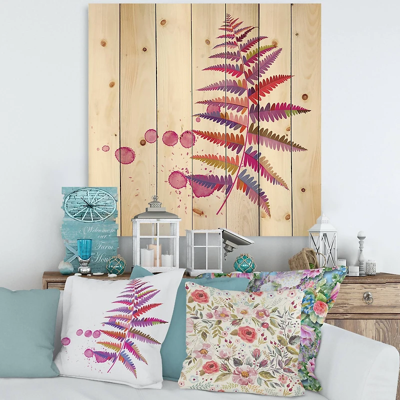 Designart - Purple Fern
