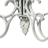 Hello Honey® 7.5" White Decorative Distressed Metal Wall Hook