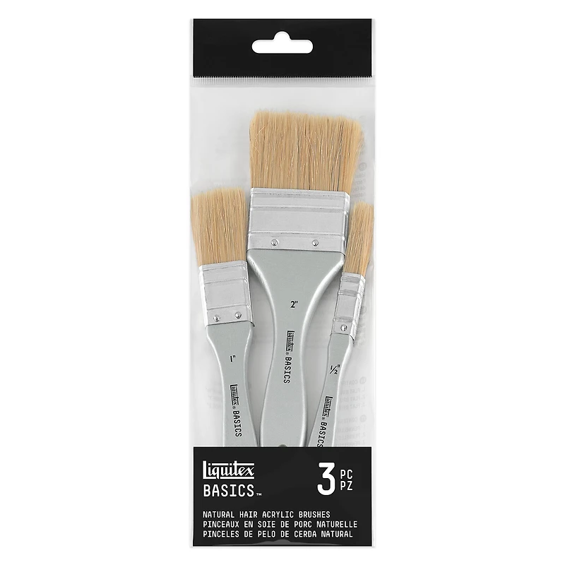 Liquitex® BASICS® Natural Hair 3 Piece Brush Set