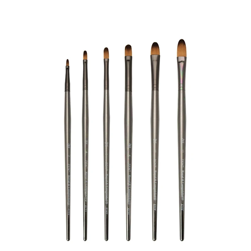 Royal & Langnickel® Zen® Series 73 Synthetic All Media Filbert Short Handle Brush