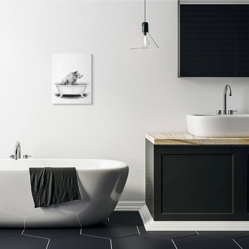 Stupell Industries Bear In A Tub Wall Art