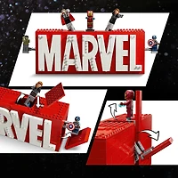 LEGO® Marvel: MARVEL Logo & Minifigures Collectible, Buildable Set 76313