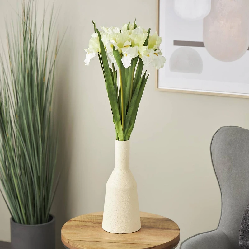 35" White Iris Artificial Flower Stem, 8ct.
