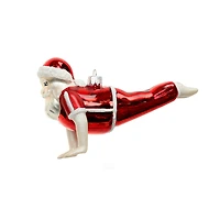 5" Yoga Santa Glass Ornament by Ashland®