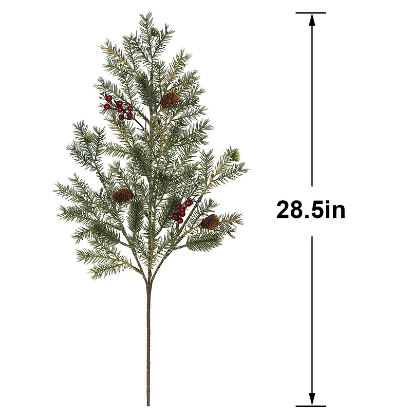 28.5" Green Angel Pine with Berry & Pinecone Stem by Ashland®
