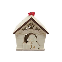 3.75" Unfinished Dog House DIY LED Wood Ornament by Make Market®