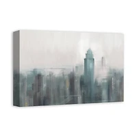Blue Abstract Skyline 18" x 12' Canvas Wall Art
