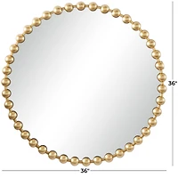 CosmoLiving by Cosmopolitan Gold Metal Orb Framed Wall Mirror 36" x 2" x 36"