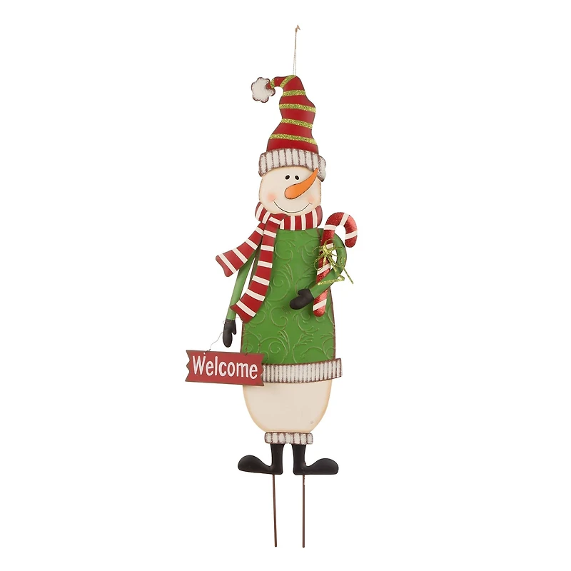 Glitzhome® 36" Snowman Metal Yard Stake